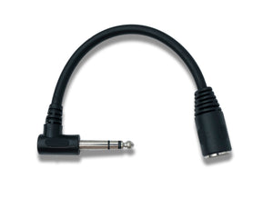 SYSTEM-S MIDI Kabel 20 cm Buchse zu AUX 6,35 mm Klinke Stecker Winkel