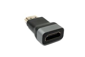 SYSTEM-S HDMI Adapter 4K Standard Stecker zu Buchse Kabel in Grau