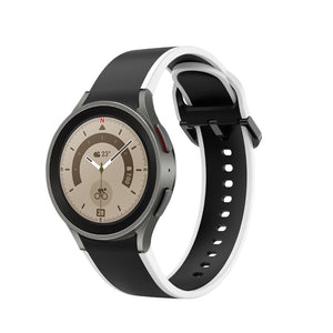 Correa de silicona de 20 mm para Samsung Galaxy Watch 5 4 Smartwatch Blanco Negro