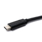 SYSTEM-S USB 3.2 Gen 1 Kabel 200 cm Typ C Stecker zu Stecker U Turn 180° Winkel Schwarz