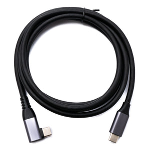 SYSTEM-S USB 3.2 Gen 1 cable 150 cm type C male to male angle adapter in black