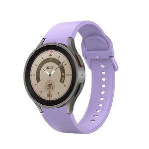 Bracelet en silicone de 20 mm pour montre intelligente Samsung Galaxy Watch 5 4 en violet