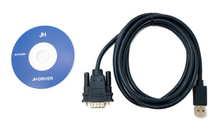 SYSTEM-S USB 2.0 cable 200 cm type A male to RS232 DB9 female adapter in black