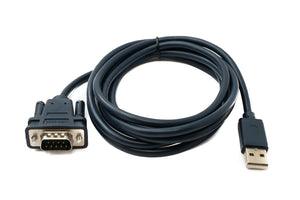 SYSTEM-S USB 2.0 Kabel 200 cm Typ A Stecker zu RS232 DB9 Buchse Adapter in Schwarz