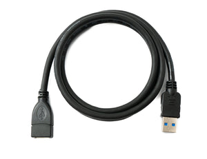 SYSTEM-S USB 3.0 cable 100 cm type A male to female adapter 5 Gbit/s in black 