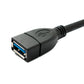 SYSTEM-S USB 3.0 Kabel 100 cm Typ A Stecker zu Buchse Adapter 5 Gbit/s in Schwarz