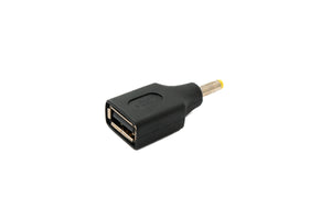 SYSTEM-S DC Adapter 20V 4,0 x 1,7 Stecker zu USB 2.0 Buchse Kabel in Schwarz