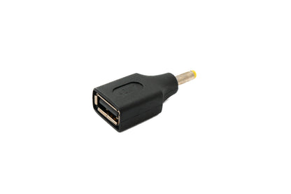 Adaptateur SYSTEM-S DC 20V 4,0 x 1,7 mâle vers câble USB 2.0 femelle en noir