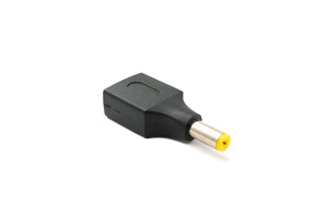 SYSTEM-S DC Adapter 20V 5.5 x 1.7 male to USB 2.0 female cable in black