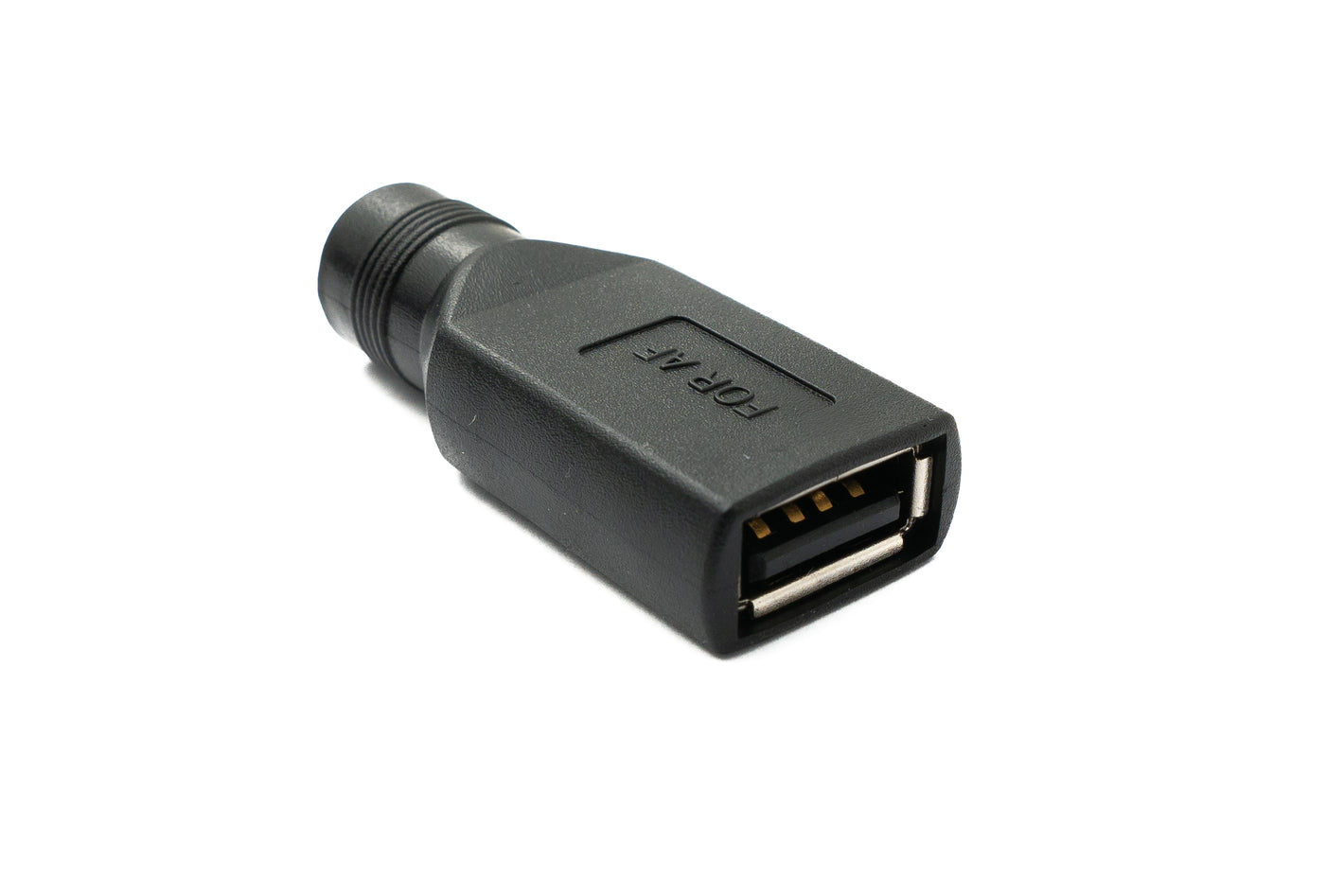 SYSTEM-S DC Adapter 20V 5,5 x 2,1 Buchse zu USB 2.0 Buchse Kabel in Schwarz