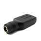 SYSTEM-S DC Adapter 20V 5.5 x 2.1 socket to USB 2.0 socket cable in black