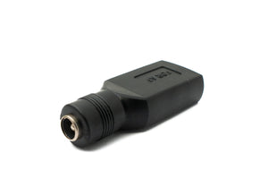 SYSTEM-S DC Adapter 20V 5,5 x 2,1 Buchse zu USB 2.0 Buchse Kabel in Schwarz