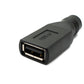 SYSTEM-S DC Adapter 20V 5,5 x 2,1 Buchse zu USB 2.0 Buchse Kabel in Schwarz