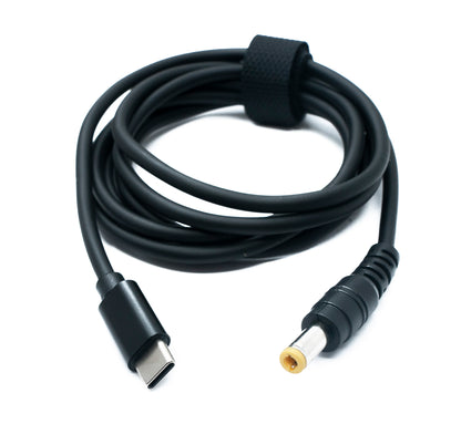 SYSTEM-S DC 9V Kabel 150 cm 5,5 x 2,5 Stecker zu USB 3.1 Typ C Stecker