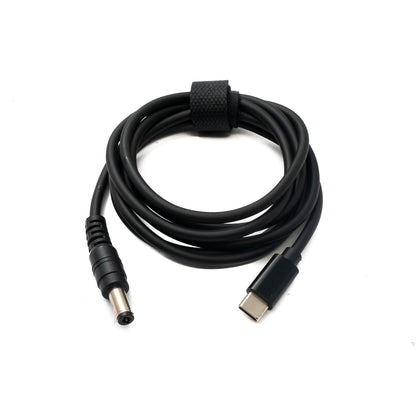 SYSTEM-S DC 12V Kabel 150 cm 5,5 x 2,1 Stecker zu USB 3.1 Typ C Stecker