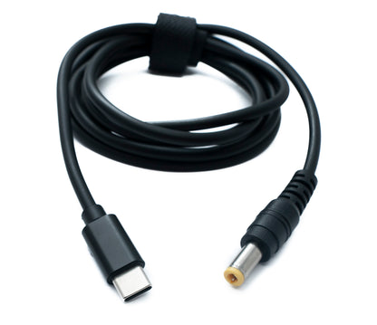 SYSTEM-S DC 12V Kabel 150 cm 5,5 x 2,5 Stecker zu USB 3.1 Typ C Stecker