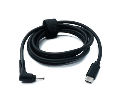 SYSTEM-S DC 12V Kabel 150 cm 3,0 x 1,1 Stecker zu USB 3.1 Typ C Stecker Winkel