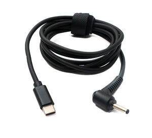 SYSTEM-S DC 12V Kabel 150 cm 3,5 x 1,35 Stecker zu USB 3.1 Typ C Stecker Winkel