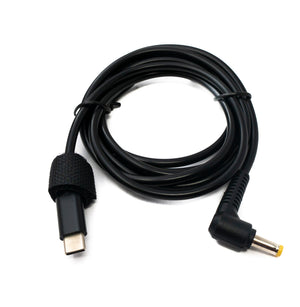 SYSTEM-S DC 12V Kabel 150 cm 4,8 x 1,7 Stecker zu USB 3.1 Typ C Stecker Winkel