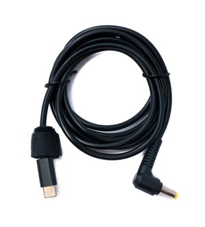 SYSTEM-S DC 12V Kabel 150 cm 4,8 x 1,7 Stecker zu USB 3.1 Typ C Stecker Winkel