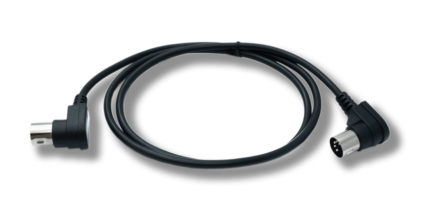 SYSTEM-S MIDI Kabel 100 cm Din 5 Pin Stecker zu Stecker Winkel