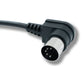 SYSTEM-S MIDI Kabel 100 cm Din 5 Pin Stecker zu Stecker Winkel
