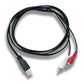 SYSTEM-S Cinch RCA Kabel 150 cm 2 polig Stecker zu USB 2.0 Typ A Stecker Audio