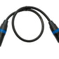 SYSTEM-S Audio XLR Kabel 50 cm 3 polig Stecker zu Buchse Adapter in Schwarz