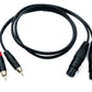 SYSTEM-S Audio XLR cable 100 cm 2x 3-pin socket to 2x RCA RCA 2-pin plug adapter