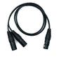 SYSTEM-S Audio XLR Kabel 100 cm 3 polig 2x Stecker zu Buchse Adapter in Schwarz