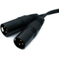 SYSTEM-S Audio XLR Kabel 100 cm 3 polig 2x Stecker zu Buchse Adapter in Schwarz