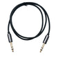 SYSTEM-S audio jack cable 100 cm AUX 6.35 mm 3-pin TRS male to male adapter