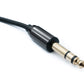 SYSTEM-S audio jack cable 100 cm AUX 6.35 mm 3-pin TRS male to male adapter