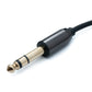 SYSTEM-S audio jack cable 100 cm AUX 6.35 mm 3-pin TRS male to male adapter