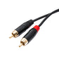 Câble SYSTEM-S Audio Cinch 2 RCA 100 cm 2x fiche vers 2x jack AUX 6,35 mm adaptateur 2 broches