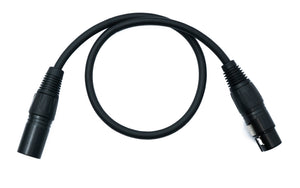 SYSTEM-S Audio XLR Kabel 100 cm 5 polig Buchse zu 3 polig Stecker Adapter in Schwarz