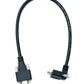 SYSTEM-S USB 3.1 Gen 2 Kabel 30 cm Typ C Stecker zu Stecker Panel Mount Winkel Up Down Angled 10 Gbit/s 100W