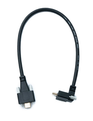 SYSTEM-S USB 3.1 Gen 2 Kabel 30 cm Typ C Stecker zu Stecker Panel Mount Winkel Up Down Angled 10 Gbit/s 100W