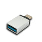 SYSTEM-S USB Y Adapter 3.1 Typ C & 2.0 Micro B Stecker zu 3.0 A Buchse Schlaufe in Grau