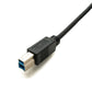 SYSTEM-S USB 3.0 Repeater Kabel 15 m Typ A Stecker zu B Stecker Adapter in Schwarz