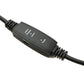 SYSTEM-S USB 3.0 Repeater Kabel 15 m Typ A Stecker zu B Stecker Adapter in Schwarz