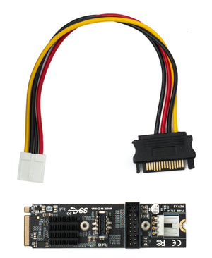 SYSTEM-S NVME Adapter M-key M.2 NGFF SATA SSD zu USB 3.1 Typ C & 3.0 Typ A Stecker Grau