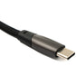 SYSTEM-S USB 3.1 Typ C Kabel 100 cm Stecker zu Stecker 5 Gbit/s geflochten flach Winkel Adapter