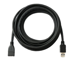 SYSTEM-S USB 3.0 Kabel 3 m Typ A Stecker zu Buchse Adapter 5 Gbit/s in Schwarz