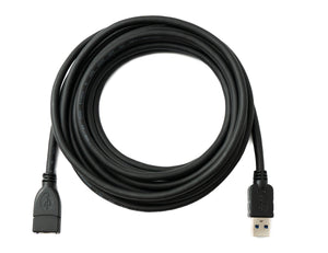 SYSTEM-S USB 3.0 cable 3 m type A male to female adapter 5 Gbit/s in black