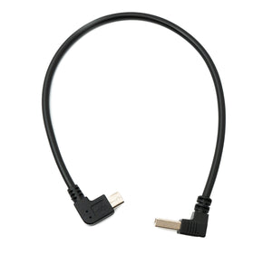 SYSTEM-S USB 2.0 cable 30 cm type A plug to micro B plug angle left up angled adapter 