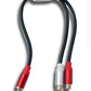 SYSTEM-S Y Cinch RCA Kabel 25 cm 1 polig Stecker zu 2x Buchse Audio in Schwarz