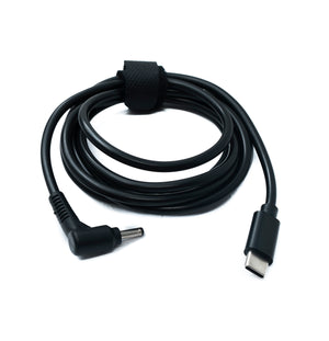 SYSTEM-S DC 15V Kabel 150 cm 3,0 x 1,1 Stecker zu USB 3.1 Typ C Stecker Winkel