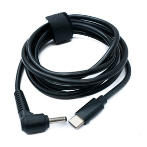 SYSTEM-S DC 15V Kabel 150 cm 3,5 x 1,35 Stecker zu USB 3.1 Typ C Stecker Winkel