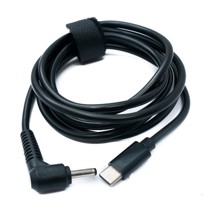 SYSTEM-S DC 15V Kabel 150 cm 3,5 x 1,35 Stecker zu USB 3.1 Typ C Stecker Winkel